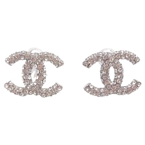 chanel cc pierced earrings|chanel cc earrings real.